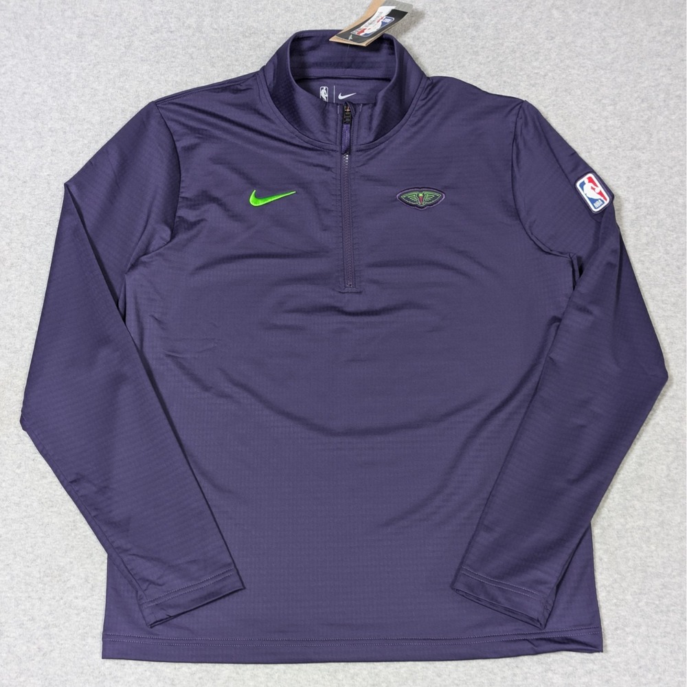 Nike Dri Fit New Orleans Pelicans 1/4 Zip Pullover Mens Medium Sweater New